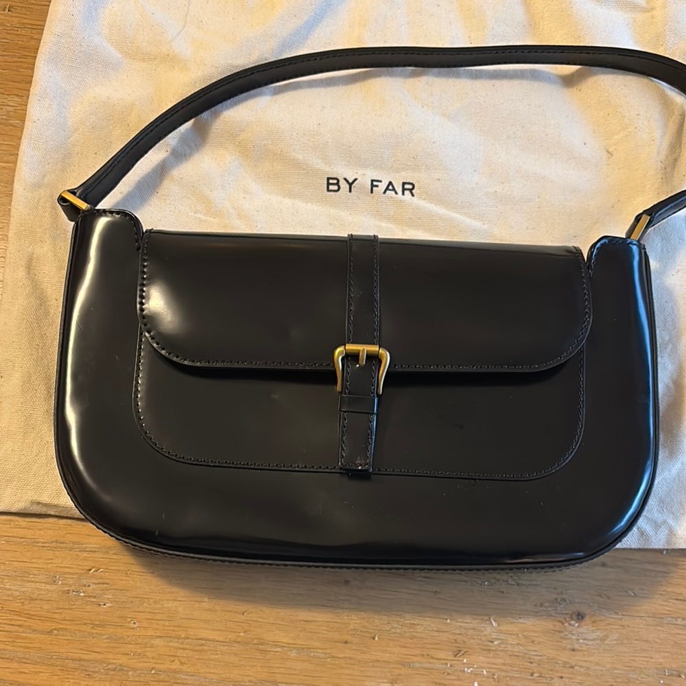 BY FAR Miranda Black Shoulder Bag